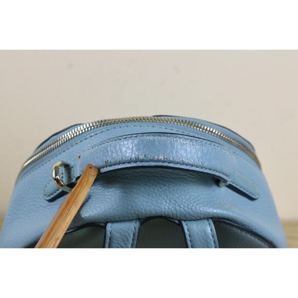 Kate Spade Backpack Blue Pebble Leather Jackson Medium Bag - Picture 12 of 16